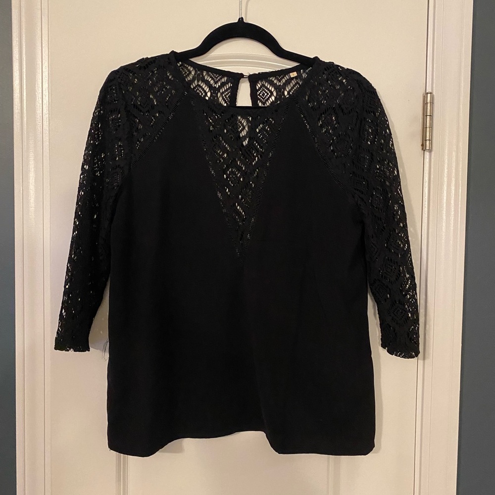 SHEIN 3/4 Sleeve Lace Top
